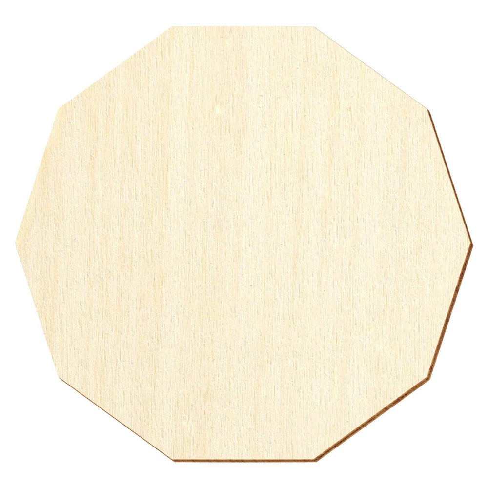 Wooden Decagon for Crafts and Décor, 3–50 cm, 42 cm, Pack of 25