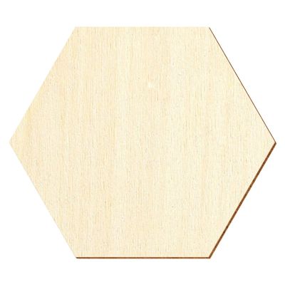 Wooden Hexagon for Décor & Crafts, 3–50 cm, Size: 43 cm, Pack of 25