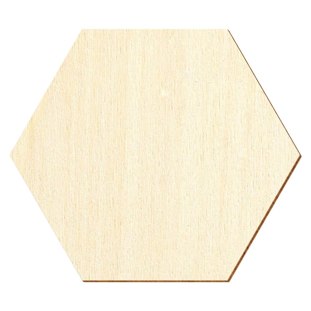 Wooden Hexagon for Décor & Crafts, 3–50 cm, Size: 43 cm, Pack of 25