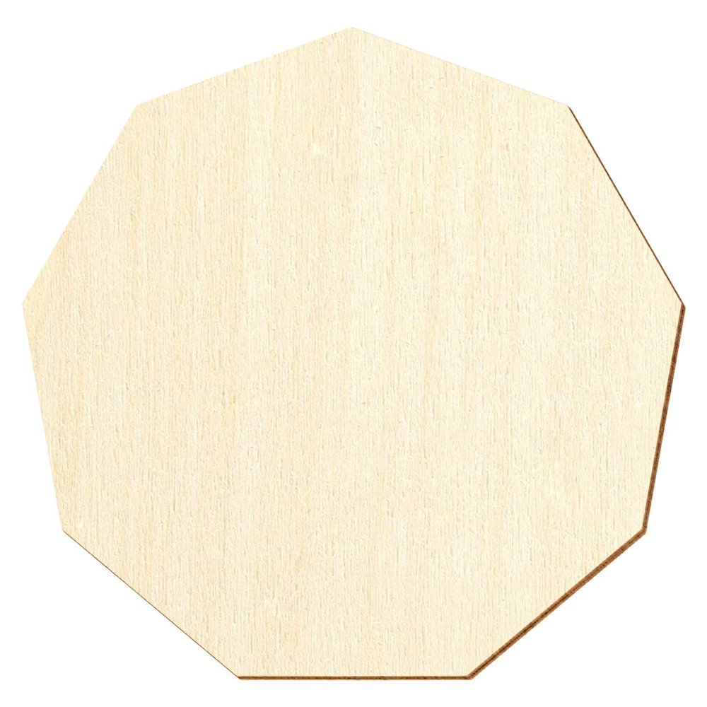 Wooden Nonagon, 3–50 cm, 44 cm, Pack of 50