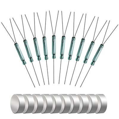 10-Pack 4W 3-Pin Glass Reed Switches with Magnets