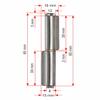 2-Piece Weld-On Hinge with Removable A2 Stainless Steel Pin, 80 mm, 10-Pack view 2