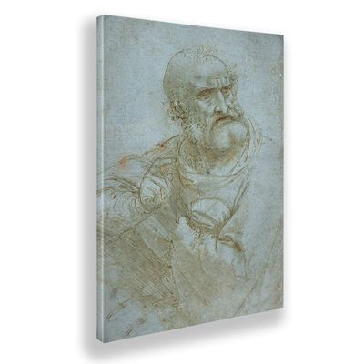 Giallobus - Painting - Leonardo da Vinci - Figure of an Apostle - Canvas - 50x70 - Ready to Hang - Modern Wall Art for Home