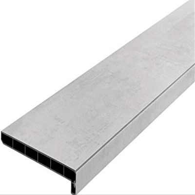 Lignodur Topline LD36 Interior Window Sill, Light Gray Concrete, 300 mm Projection, incl. Side End Caps, 1500 mm