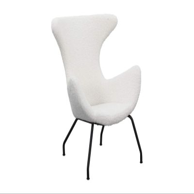 SalesFever Teddy-Fleece Recliner Chair, White