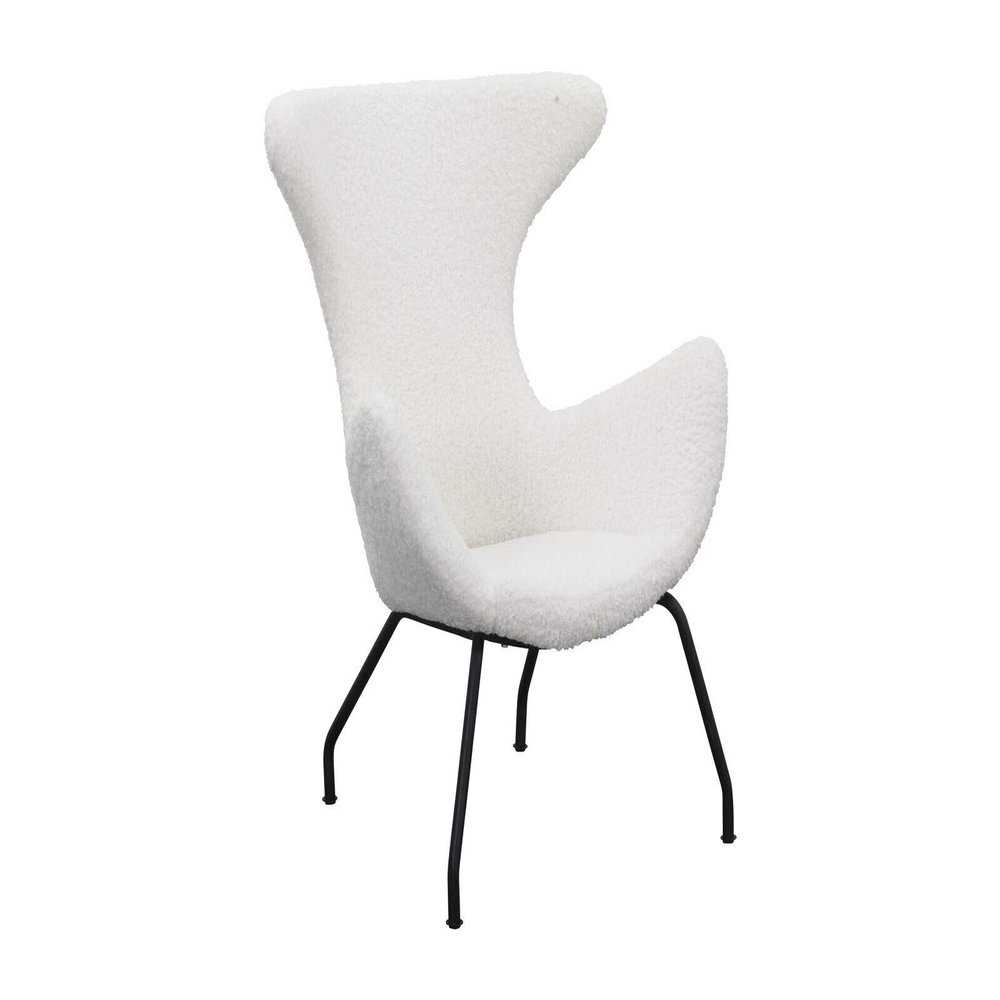 SalesFever Teddy-Fleece Recliner Chair, White
