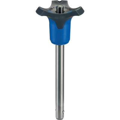 Self-locking ball-lock pin with combination handle, d1=25 mm / l1=50 mm, blue | 22370.0549