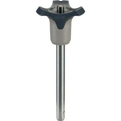 Self-Locking Ball-Lock Pin with Combination Handle, Precipitation-Hardened, d1=20 mm / l1=50 mm, Gray | 22380.0391