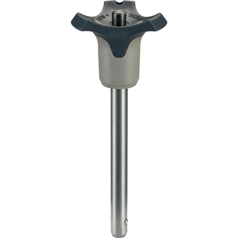 Self-Locking Ball-Lock Pin with Combination Handle, Precipitation-Hardened, d1=20 mm / l1=50 mm, Gray | 22380.0391