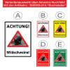 Melis-Folienwerkstatt Beware of Wild Boars Sign, 15 x 10 cm, 3 mm Rigid Foam, Multiple Sizes and Materials view 3