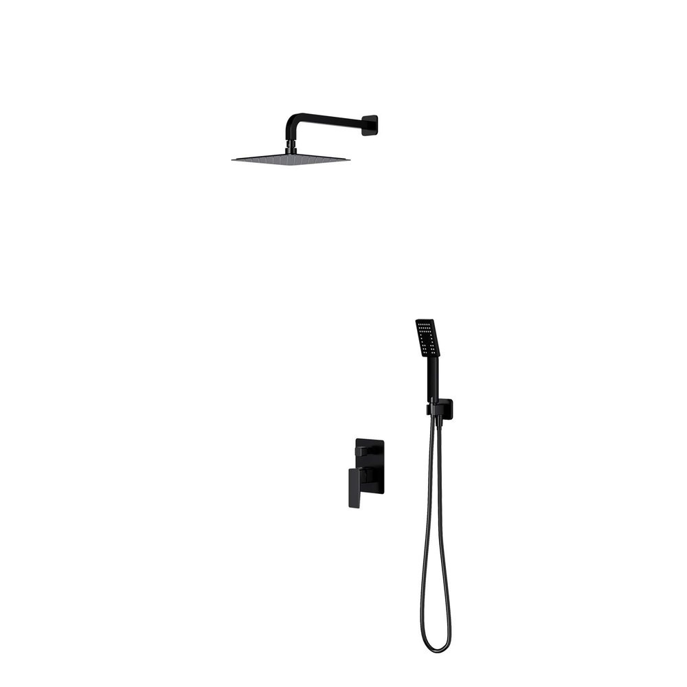 Omnires SYSPM10BL Parma Concealed Shower System, Matte Black