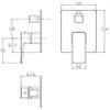 Omnires SYSPM10BL Parma Concealed Shower System, Matte Black view 2