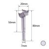 Utoolmart 20 mm Carbide-Tipped Forstner Wood Drill Bit, 80 mm, Gray view 3