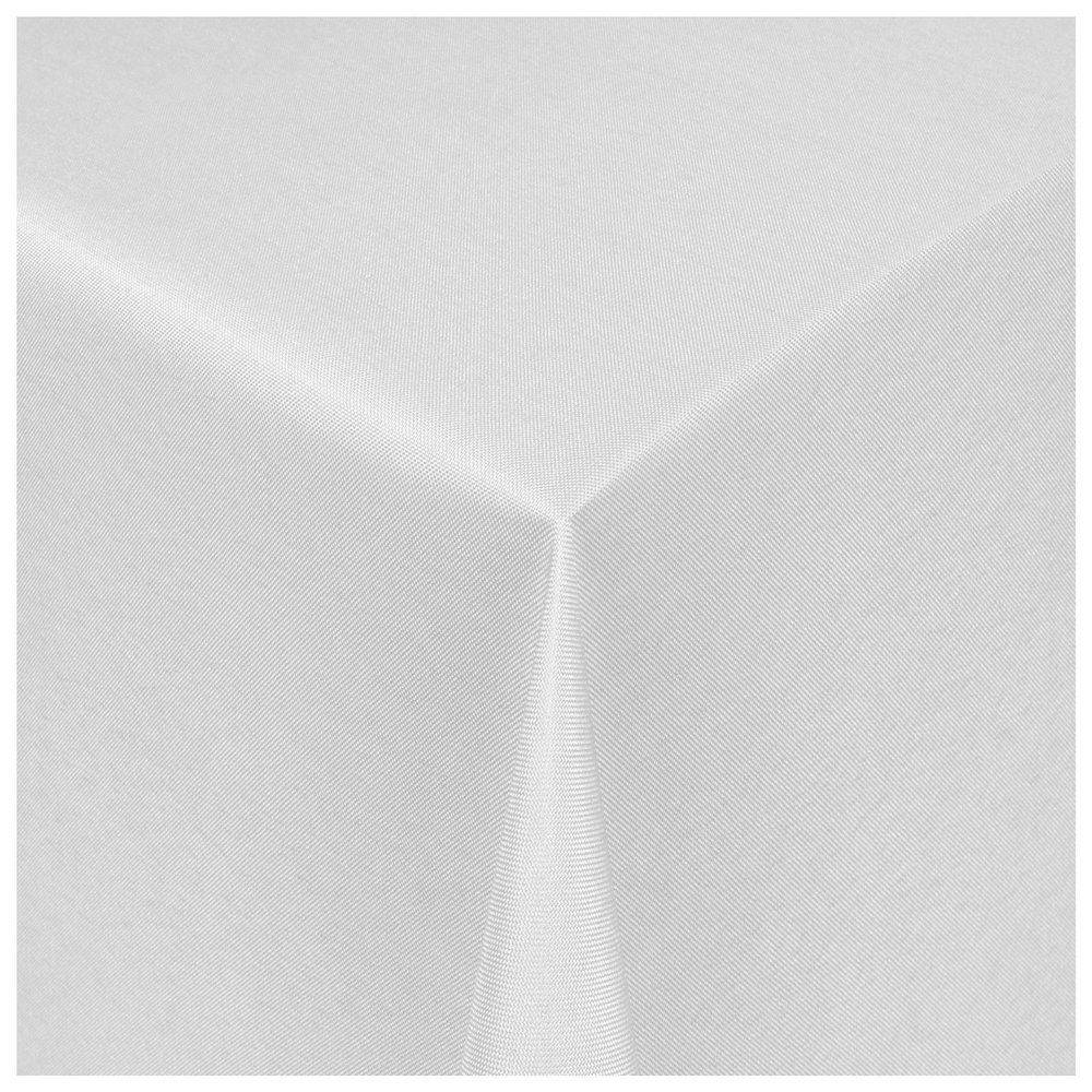 Custom-Made Damask Tablecloth, Solid White, Rectangular, 140 x 170 cm