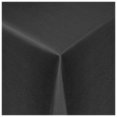 Custom-Made Damask Tablecloth, Solid Black, Rectangular, 100 x 220 cm