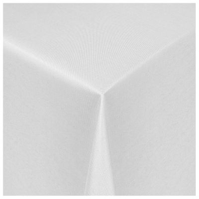Custom-Made Damask Tablecloth, Solid White, Rectangular, 110 x 140 cm