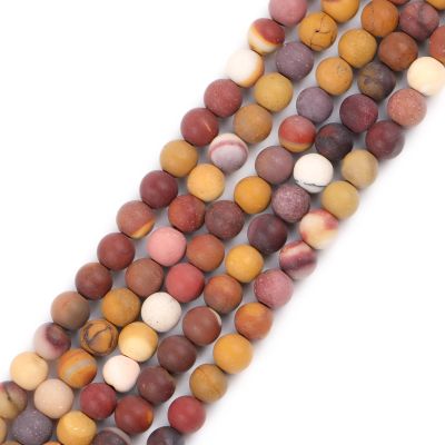 Gem Inside Natural 4 mm Mookaite Jasper Beads, Matte, Unpolished, 15 in