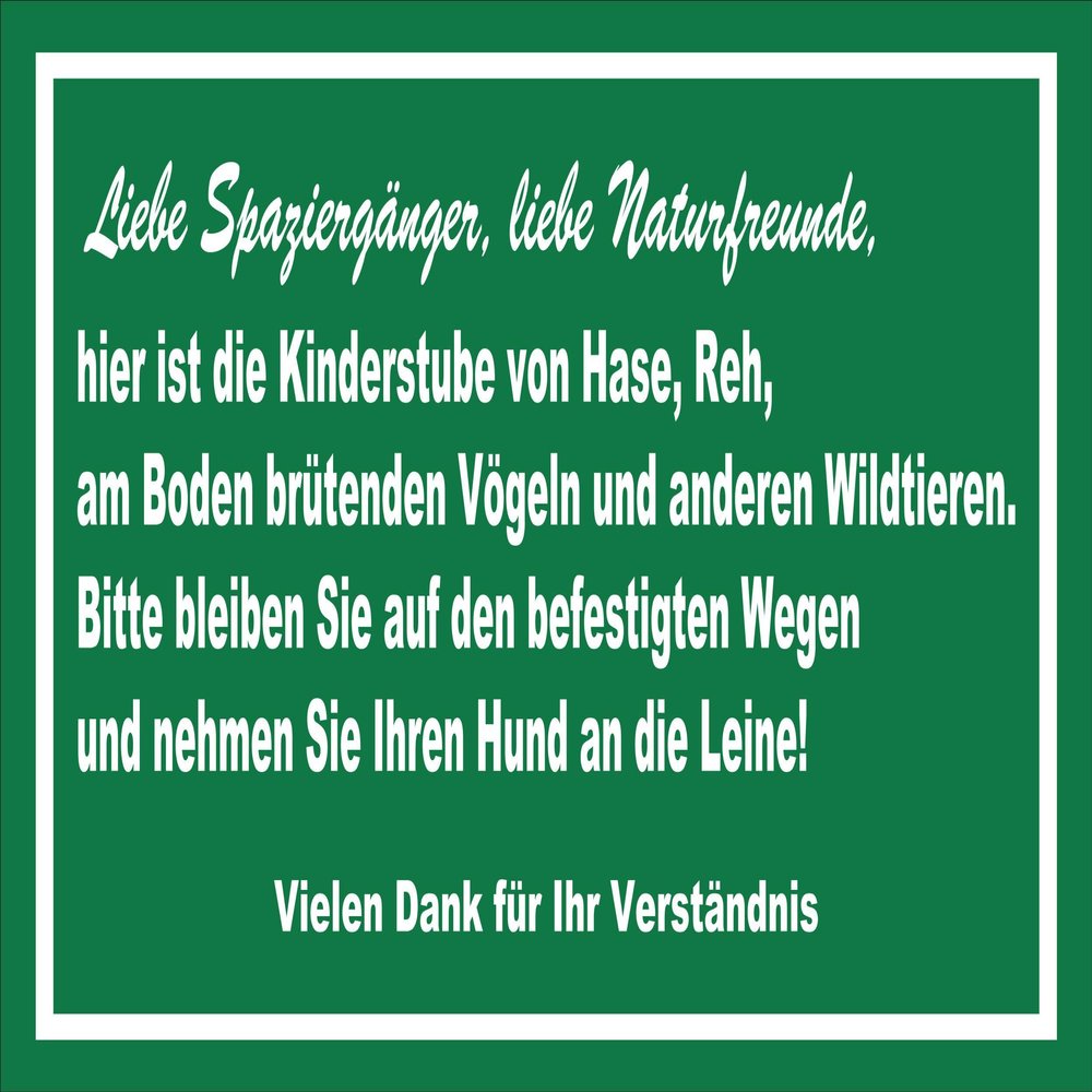 Melis-Folienwerkstatt Nesting and Birthing Season Sign – Dogs Must Be Leashed, 15 × 10 cm, 3 mm Aluminum Composite