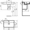 Ideal Standard Strada II Washbasin T3644, 1 Tap Hole, Ground Underside, 600 mm, White with Ideal Plus view 3