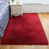 ZFHTAO Faux Sheepskin Rug, Long-Pile, Soft and Fluffy, Wine Red, 120 x 190 cm view 1