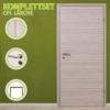 HORI Interior Door Complete Set with Frame and Lever Handle, Light Larch CPL, 198.5 cm High, DIN Left, 1985 x 860 x 200 mm view 2