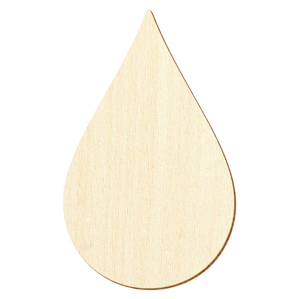 Wooden Raindrops for Crafts and Décor, 9 cm, Pack of 10