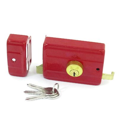 New Lon0167 Home Red Metal House Security Gate Door Lock Set (ID:16d 4e 7e 937)