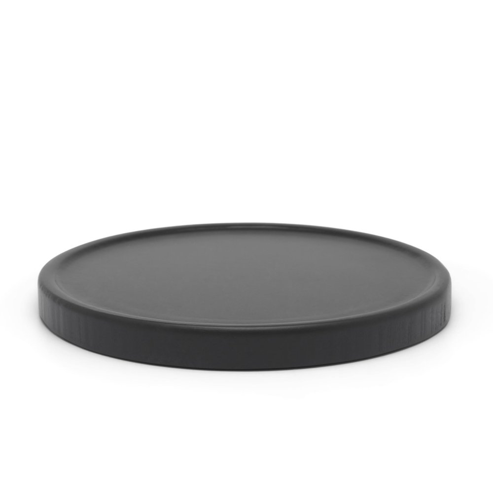Black Round Wooden Tea Kettle Trivet, 18 cm