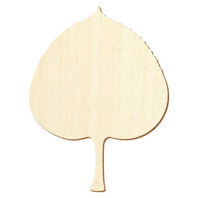 Wooden Aspen Leaf – Craft Decoration, 3–50 cm, 50-Pack