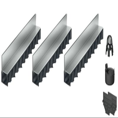 3 x 1 m ACO Hexaline 2.0 Drainage Channel with Galvanized Steel Slotted Cover