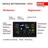 EMOS Pro Wireless Weather Station with Outdoor Sensor, Touchscreen Display, Wind and Rain Gauge, Forecast, Indoor/Outdoor Temperature, DCF Clock view 3