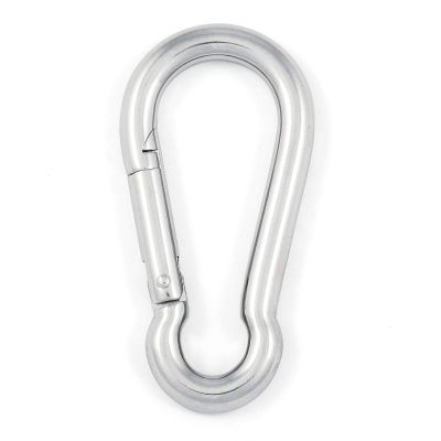 SO-TECH 2-Pack 80 mm Carabiner Hooks with Spring-Loaded Gate, V4A Stainless Steel