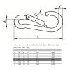 SO-TECH 2-Pack 80 mm Carabiner Hooks with Spring-Loaded Gate, V4A Stainless Steel view 2
