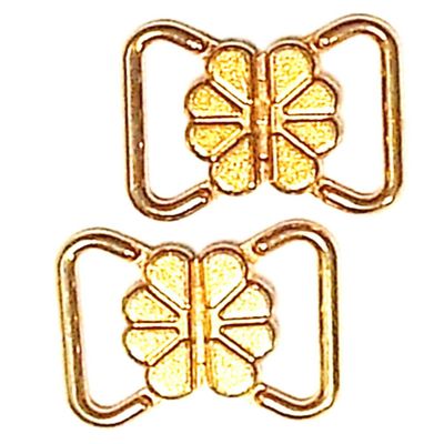 2 Gold Metal Bikini Clasps, 12 mm Bar