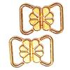 2 Gold Metal Bikini Clasps, 12 mm Bar view 1