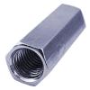 MegaHaustechnik 5-Pack M6 x 18 mm Zinc-Plated Steel Hex Coupling Nuts view 1