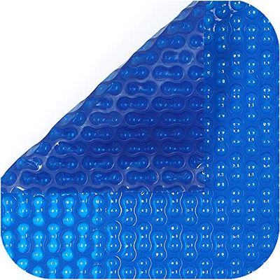 INTERNATIONAL COVER POOL Solar Pool Cover, 3 x 3 m / 6 x 10 m, Reinforced Edge, 80 mm Telescopic Tube