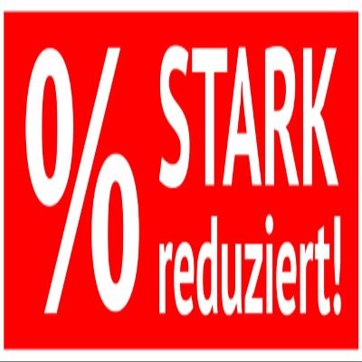 “STARK reduziert!” Sticker, 99 x 30 cm, for Sales and Discount Promotions