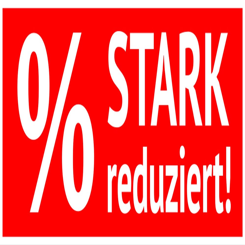 “STARK reduziert!” Sticker, 99 x 30 cm, for Sales and Discount Promotions