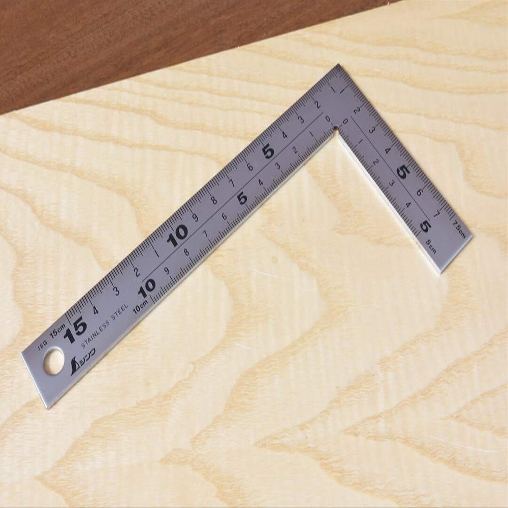 10424 Wide Carpenter’s Square, Hard-Chrome Plated, 15 cm