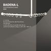 Shower Curtain Corner Rod, L/U Shape, White, 80 x 94–180 cm view 1
