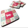 Caroline's Treasures CK5606FC Dwelf #3 Cat Love Foam Coasters, Set of 4, Multicolored view 1