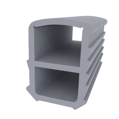 Steel Frame Seal for Vertical Groove, Gray, Sample Door Seal
