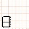 Steel Frame Seal for Vertical Groove, Gray, Sample Door Seal view 3