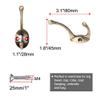 N/A 2-Pack Double Wall Hooks, Zinc Alloy, Bronze-Colored view 2