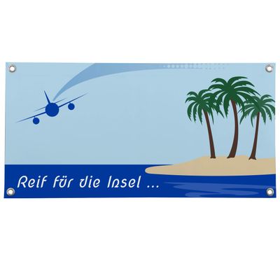 Vispronet PVC Banner for Business Advertising, 100 x 200 cm, Travel Agency