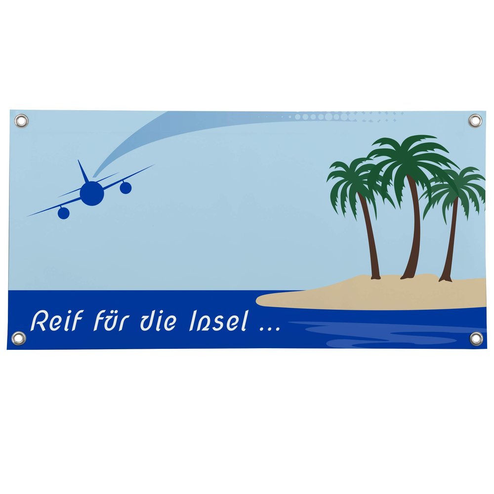 Vispronet PVC Banner for Business Advertising, 100 x 200 cm, Travel Agency