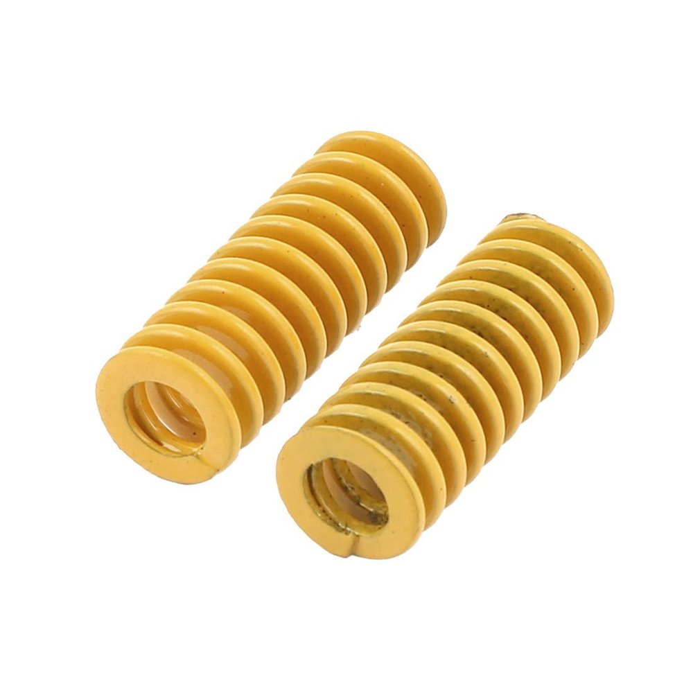 2-Pc. Extra-Light-Load Yellow Tubular Compression Die Spring, 8 x 20 mm