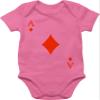 Baby Short-Sleeve Bodysuit, Ace of Diamonds, Pink, 18–24 Months view 1