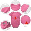 Baby Short-Sleeve Bodysuit, Ace of Diamonds, Pink, 18–24 Months view 4